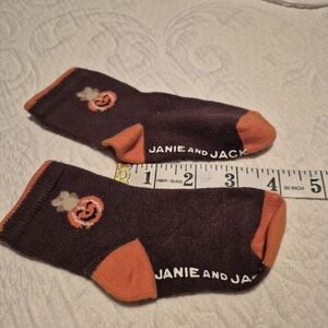 Janie and Jack boys Halloween socks GUC no defects 4" foot bed, lots of stretch